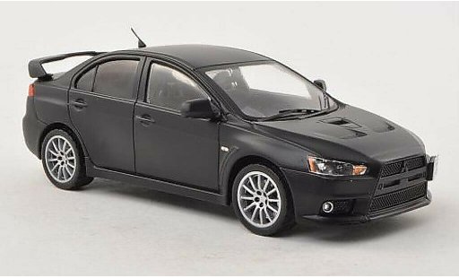 Mitsubishi Lancer Evolution X 1/43 IXO Evo mat-noire Nurburgring Test 2007 miniature