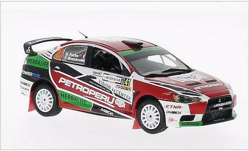 Mitsubishi Lancer Evolution X 1/43 Vitesse Evo Petroperu Rally Italia Sardegna No.41 2013 /F.Mussano miniature
