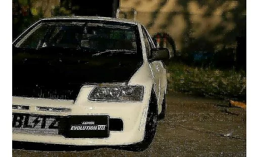 Mitsubishi Lancer Evolution VII 1/18 Autoart street racing inside miniature