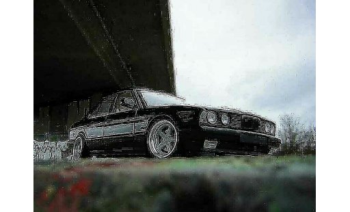 Bmw 535 tuning 1/18 Minichamps 1988 i noire jantes ac schnitzer miniature