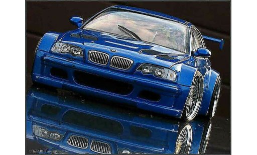 Bmw M3 coupe 1/18 Minichamps GTR E46 bleue jantes 20 pouces miniature