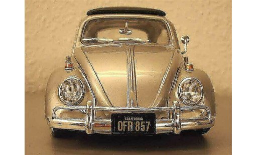 Volkswagen Kafer Base 1/18 Burago coxinelle grise jantes bords larges miniature