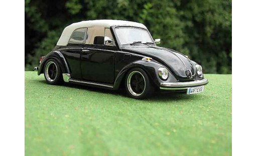 Volkswagen Kafer Base 1/18 Solido Coccinelle Cabriolet noire jantes fuchs miniature