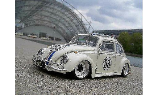Volkswagen Kafer Herbie 1/18 Burago coxinelle jantes bords larges miniature