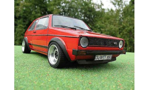 Volkswagen Golf GTI 1/18 Solido jantes ATS 13 pouces rouge miniature