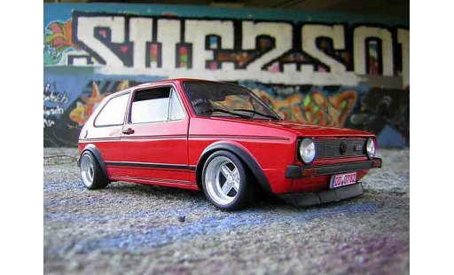 Volkswagen Golf GTI 1/18 Solido rouge jantes 13 pouces miniature