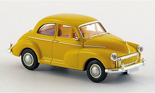Morris Minor Base 1/87 Brekina Berline jaune miniature