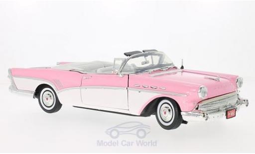 Miniature Buick Roadmaster 1/18 Motormax Cabriolet rose/blanche 1957 Buick Roadmaster 1/18 Motormax Cabriolet rose/blanche 1957 miniature