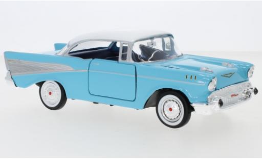 Miniature Chevrolet Bel Air 1/24 Motormax bleue/blanche 1957 Chevrolet Bel Air 1/24 Motormax bleue/blanche 1957 miniature