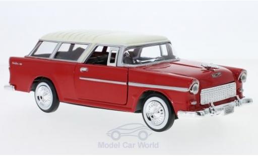Miniature Chevrolet Bel Air 1/24 Motormax Nomad rouge/beige 1955 Chevrolet Bel Air 1/24 Motormax Nomad rouge/beige 1955 miniature