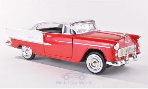 Miniature Chevrolet Bel Air 1/24 Motormax rouge/blanche 1955 ohne Vitrine Chevrolet Bel Air 1/24 Motormax rouge/blanche 1955 ohne Vitrine miniature
