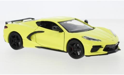 Miniature Chevrolet Corvette 1/24 Motormax C8 Stingray jaune 2020 Chevrolet Corvette 1/24 Motormax C8 Stingray jaune 2020 miniature