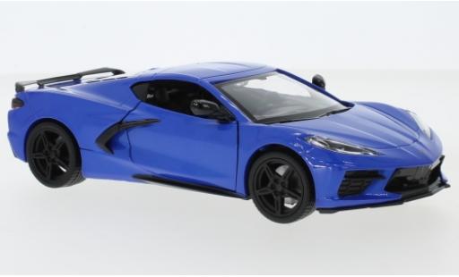 Miniature Chevrolet Corvette 1/24 Motormax C8 Stingray metallise bleue 2020 Chevrolet Corvette 1/24 Motormax C8 Stingray metallise bleue 2020 miniature