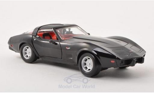 Miniature Chevrolet Corvette 1/24 Motormax noire 1979 ohne Vitrine Chevrolet Corvette 1/24 Motormax noire 1979 ohne Vitrine miniature