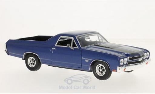 Miniature Chevrolet El Camino 1/24 Motormax metallise bleue/noire 1970 Chevrolet El Camino 1/24 Motormax metallise bleue/noire 1970 miniature