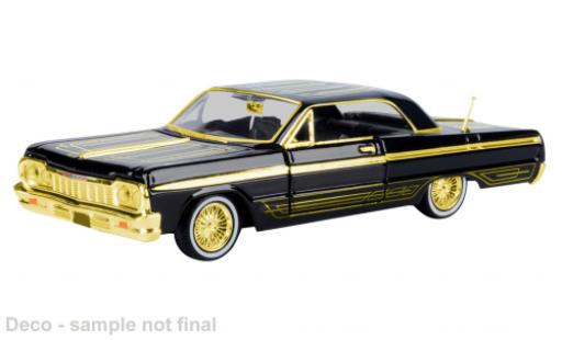 Miniature Chevrolet Impala 1/24 Motormax noire/gold 1964 1:24 Chevrolet Impala 1/24 Motormax noire/gold 1964 1:24 miniature