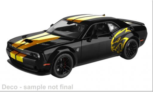Dodge Challenger 1/24 Motormax Hellcat SRT noire/gold 2018 1:24 miniature