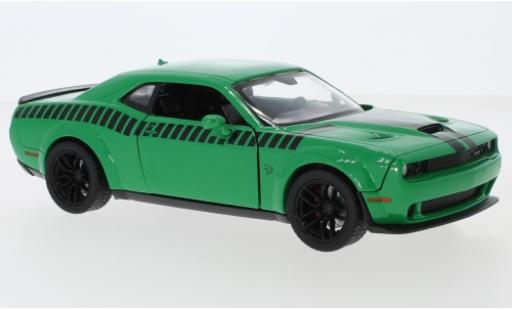 Dodge Challenger 1/24 Motormax SRT Hellcat Widebody verte/noire 2018 miniature