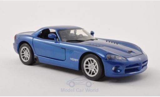 Miniature Dodge Viper 1/24 Motormax SRT-10 Hard Top metallise bleue 2003 ohne Vitrine Dodge Viper 1/24 Motormax SRT-10 Hard Top metallise bleue 2003 ohne Vitrine miniature