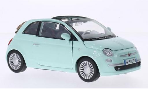 Miniature Fiat 500 1/24 Motormax Cabrio verte Fiat 500 1/24 Motormax Cabrio verte miniature