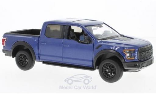 Miniature Ford F-1 1/24 Motormax 50 Raptor metallise bleue 2017 Ford F-1 1/24 Motormax 50 Raptor metallise bleue 2017 miniature