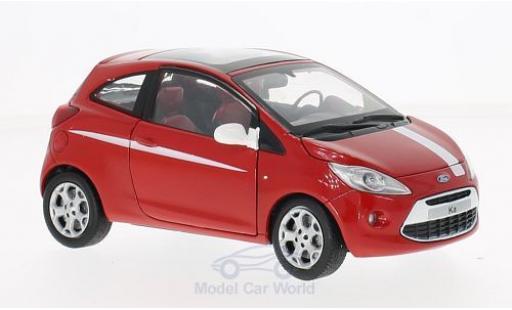 Miniature Ford Ka 1/24 Motormax rouge/blanche Ford Ka 1/24 Motormax rouge/blanche miniature