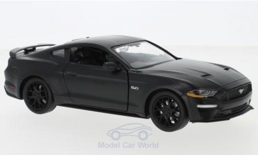 Miniature Ford Mustang 1/24 Motormax GT matt-noire 2018 Ford Mustang 1/24 Motormax GT matt-noire 2018 miniature