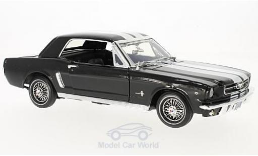 Miniature Ford Mustang 1/18 Motormax Hardtop noire/blanche 1964 Ford Mustang 1/18 Motormax Hardtop noire/blanche 1964 miniature