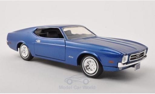 Miniature Ford Mustang 1971 1/24 Motormax Sportsroof metallise bleue 1971 Ford Mustang 1971 1/24 Motormax Sportsroof metallise bleue 1971 miniature