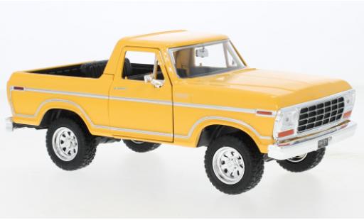 Miniature Ford Bronco 1/24 Motormax Custom jaune 1978 Ford Bronco 1/24 Motormax Custom jaune 1978 miniature