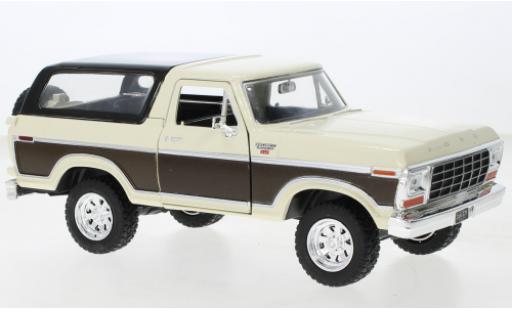 Miniature Ford Bronco 1/24 Motormax Ranger XLT beige/brun 1978 Ford Bronco 1/24 Motormax Ranger XLT beige/brun 1978 miniature