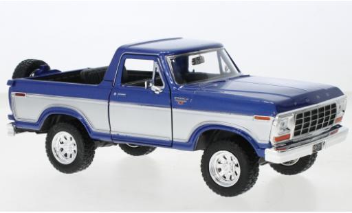 Miniature Ford Bronco 1/24 Motormax Ranger XLT metallise bleu/d 1978 Ford Bronco 1/24 Motormax Ranger XLT metallise bleu/d 1978 miniature
