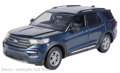 Ford Explorer 1/24 Motormax XLT bleu 2022 miniature