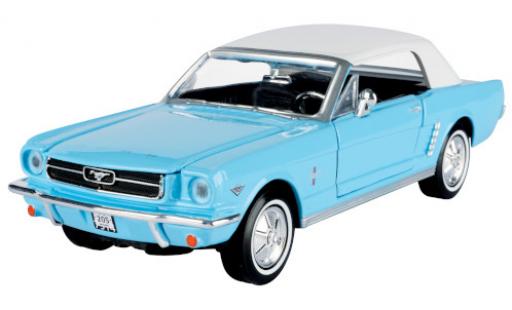 Miniature Ford Mustang 1/24 Motormax Cabriolet bleue/blanche 1964 Ford Mustang 1/24 Motormax Cabriolet bleue/blanche 1964 miniature