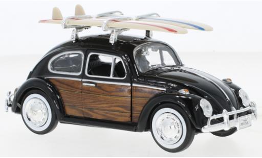 Miniature Volkswagen Beetle 1/24 Motormax (Käfer) noire/Holzoptik 1966 Volkswagen Beetle 1/24 Motormax (Käfer) noire/Holzoptik 1966 miniature