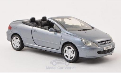 Peugeot 307 1/24 Motormax CC metallise bleue ohne Vitrine miniature