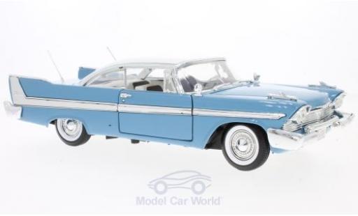 Miniature Plymouth Fury 1/18 Motormax bleue/blanche 1958 Plymouth Fury 1/18 Motormax bleue/blanche 1958 miniature