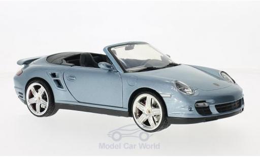 Miniature Porsche 997 Turbo 1/18 Motormax 911 () Turbo Cabriolet metallise bleue Porsche 997 Turbo 1/18 Motormax 911 () Turbo Cabriolet metallise bleue miniature