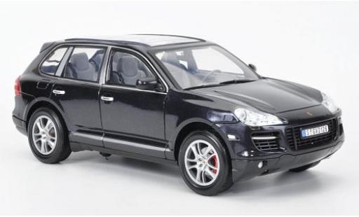 Porsche Cayenne Turbo 1/18 Motormax Turbo metallise noire miniature