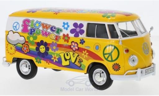 Volkswagen T1 A 1/24 Motormax Kasten Flower Power miniature