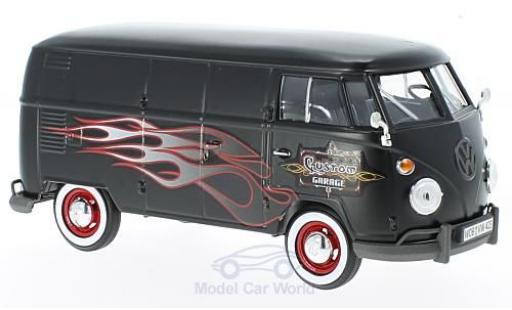 Miniature Volkswagen T1 A 1/24 Motormax matt-noire/Dekor Custom Garage Volkswagen T1 A 1/24 Motormax matt-noire/Dekor Custom Garage miniature