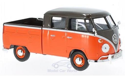 Miniature Volkswagen T1 B 1/24 Motormax metallise marron/rouge Pick Up mit Surfboard Volkswagen T1 B 1/24 Motormax metallise marron/rouge Pick Up mit Surfboard miniature