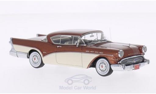Miniature Buick Roadmaster 1/43 Neo Hardtop Coupe metallise marron/blanche 1957 Buick Roadmaster 1/43 Neo Hardtop Coupe metallise marron/blanche 1957 miniature