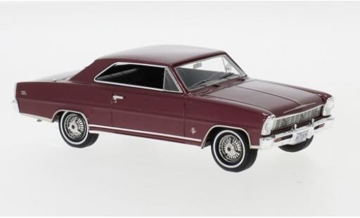 Miniature Chevrolet Nova 1/43 Neo SS Hardtop metallise rouge 1966 Chevrolet Nova 1/43 Neo SS Hardtop metallise rouge 1966 miniature
