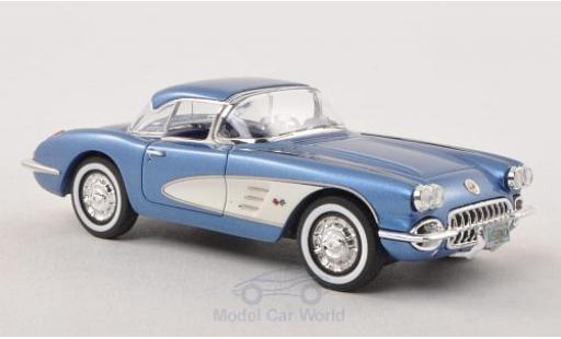 Miniature Chevrolet Corvette C1 1/43 Neo (C1) Hardtop metallise bleue/blanche 1959 Chevrolet Corvette C1 1/43 Neo (C1) Hardtop metallise bleue/blanche 1959 miniature
