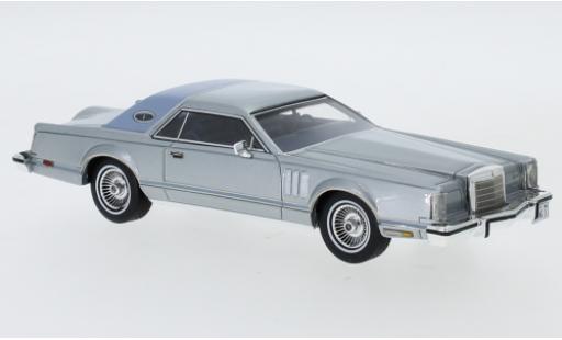 Miniature Lincoln Continental 1/43 Neo Mark V grise/matt-bleue 1978 Lincoln Continental 1/43 Neo Mark V grise/matt-bleue 1978 miniature