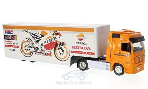 Miniature Mercedes Actros 1/43 New Ray Repsol Honda Team mit Kastenauflieger Mercedes Actros 1/43 New Ray Repsol Honda Team mit Kastenauflieger miniature