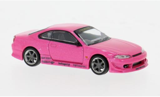 Nissan Silvia 1/64 Tarmac Works (S15) VERTEX pink 1:64 miniature