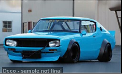 Miniature Nissan Skyline GT-R (KPGC110) bleue 1972 1/43 Solido