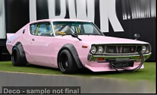 Nissan Skyline 1/43 Solido GT-R (KPGC110) rose 1972 1:43 miniature